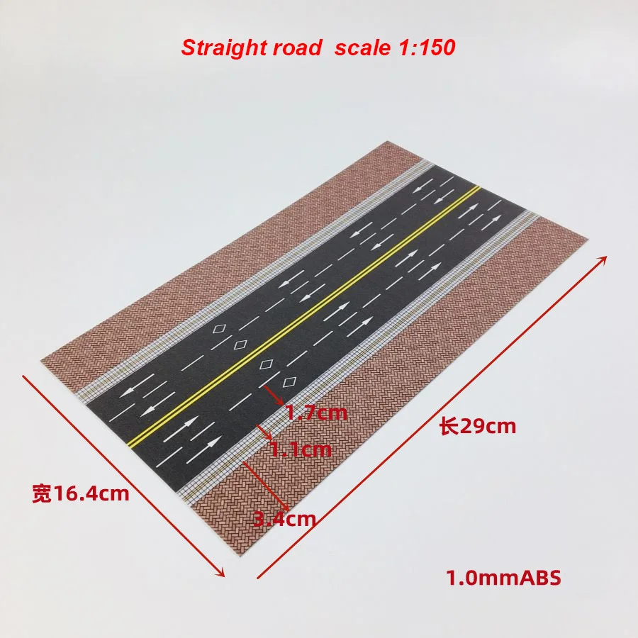 Simulation Miniatur-Straßen-Autobahnmodell im Maßstab 1:144/N für Gebäude, Sandtisch, Straßenszene, Layout, Materialien, Diorama-Set, 1 Stück – Detail 12