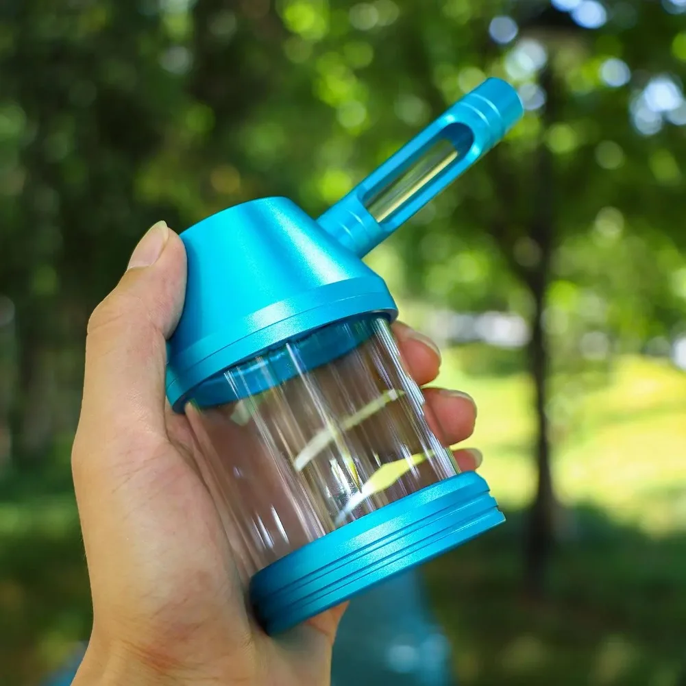 New Aluminum Alloy Grass Smoking Pipe Kit Glass Dry Herb Burning Tobacco Hookah Shisha Pipes Smoking Accessories Gift Box