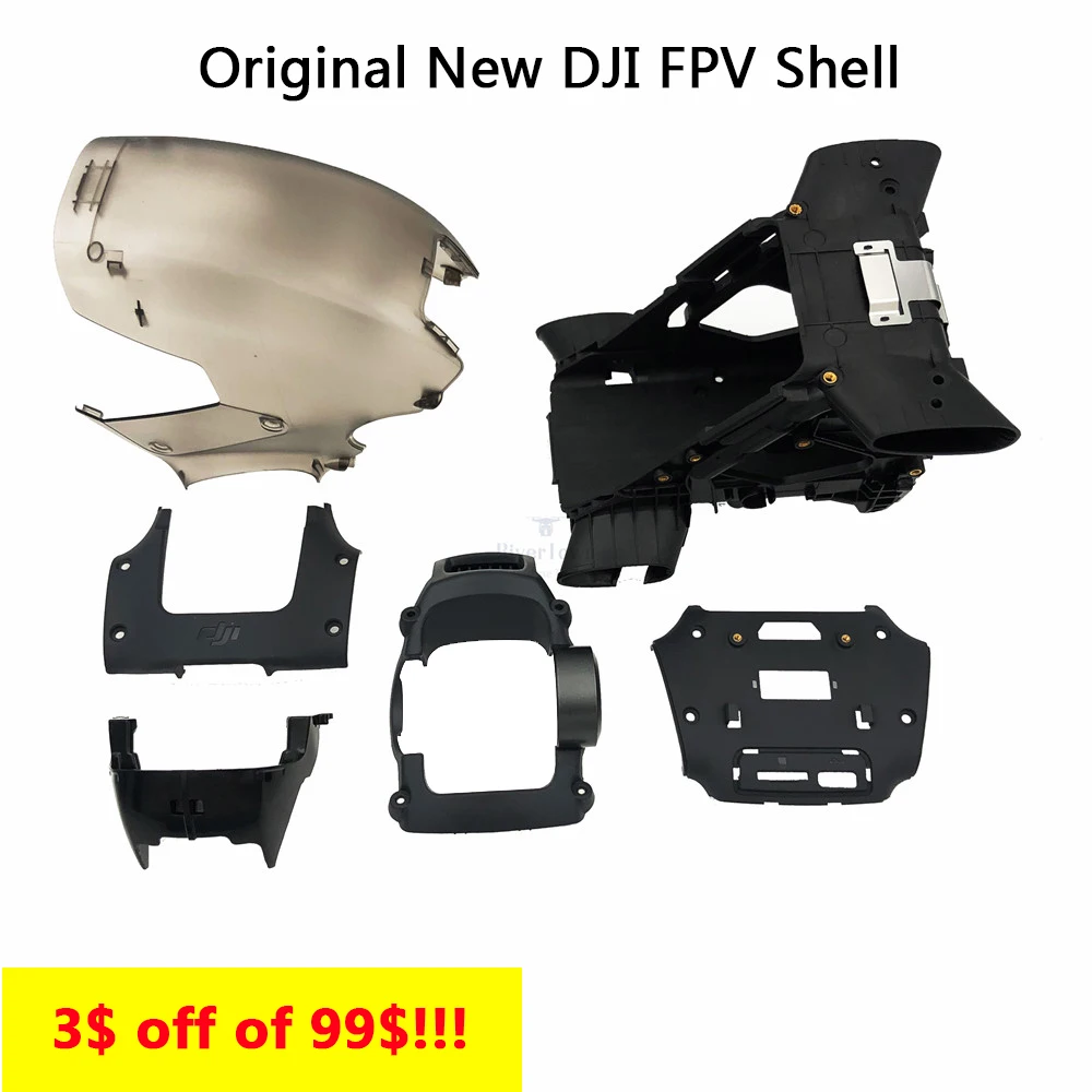 Original New Dji Fpv Part- Upper Middle Bottom Shell Protective Frame ...