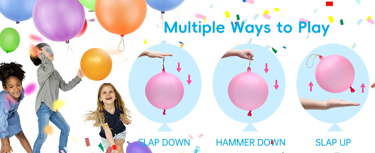 20 Stück Bounce-Luftballons mit Gummibandgriff, Stanzballons für Geburtstagsfeiern, verschiedene Farben, robuste Party-Ballons – Detail 3