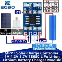 5 ~ 10 pièces contrôleur de Charge solaire MPPT 1A 3.2V, 3.7V 18650 LiPo Li-ion Module de chargeur de batterie au Lithium SD05CRMA batterie de panneau solaire 2