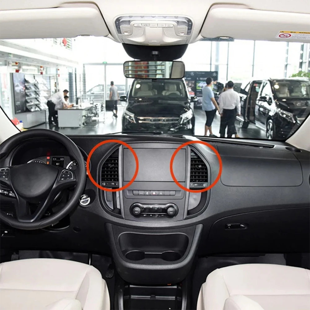 Grille De Ventilation Pour Tableau De Bord Mercedes Classe V W447 Vito (2014-2021) - Noir Et Argent - Référence OEM