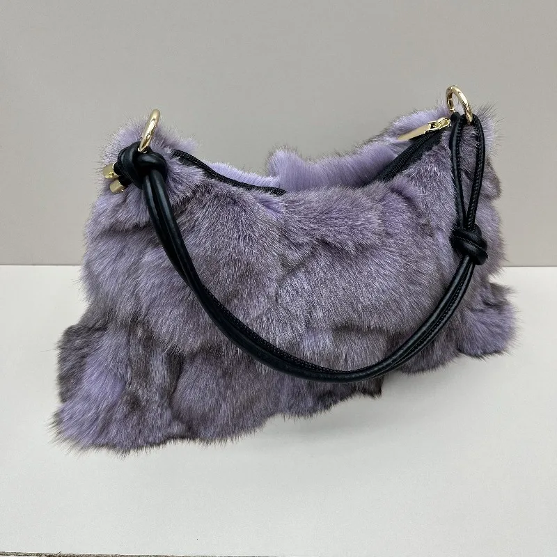 Red Fox Fur Handbag Women Single Shoulder Crossbody Bags Lady Clutch Bag Real Fur Tote Bag Winter Ladies Warm Shoulder Bags