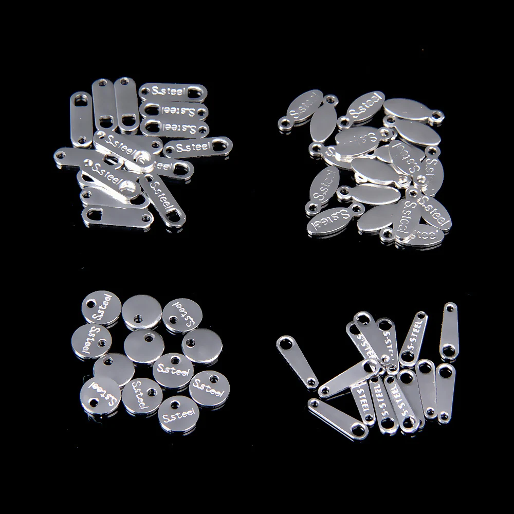 50 Stück Edelstahl Small End Tail Charm Anhänger Halskette Verlängerungskette Charms für DIY Schmuckherstellung Bastelzubehör – Detail 3