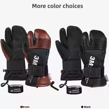 כפפות סקי וסנובורד מקצועיות | עור גדי ובידוד 3M עמיד למים