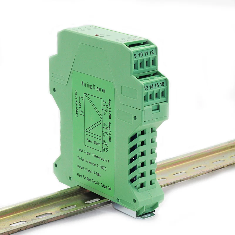 thermocouple signal Temperature Transmitter 1 in 1 out 1 in 2 out 4-20mA 0-10V 0-5V Signal Isolator Converter