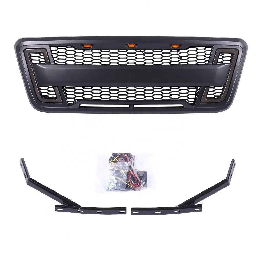 2004 2005 2006 2007 2008 accessories parts Front car grille with DRL light for FORD F150custom
