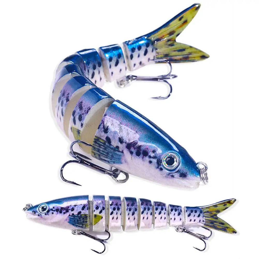 Swimbait Lure Fishing Lures,Lifelike Swimming Action, Durable, for Freshwater & Saltwater Fishing,Multi Jointed Fishing Lure