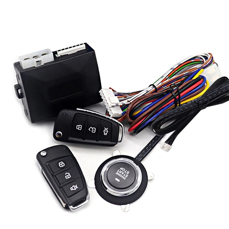 

Universal Car Alarm With Autostart Intelligent Ignition System Remote With Stop Button For Cars Engines Accessories