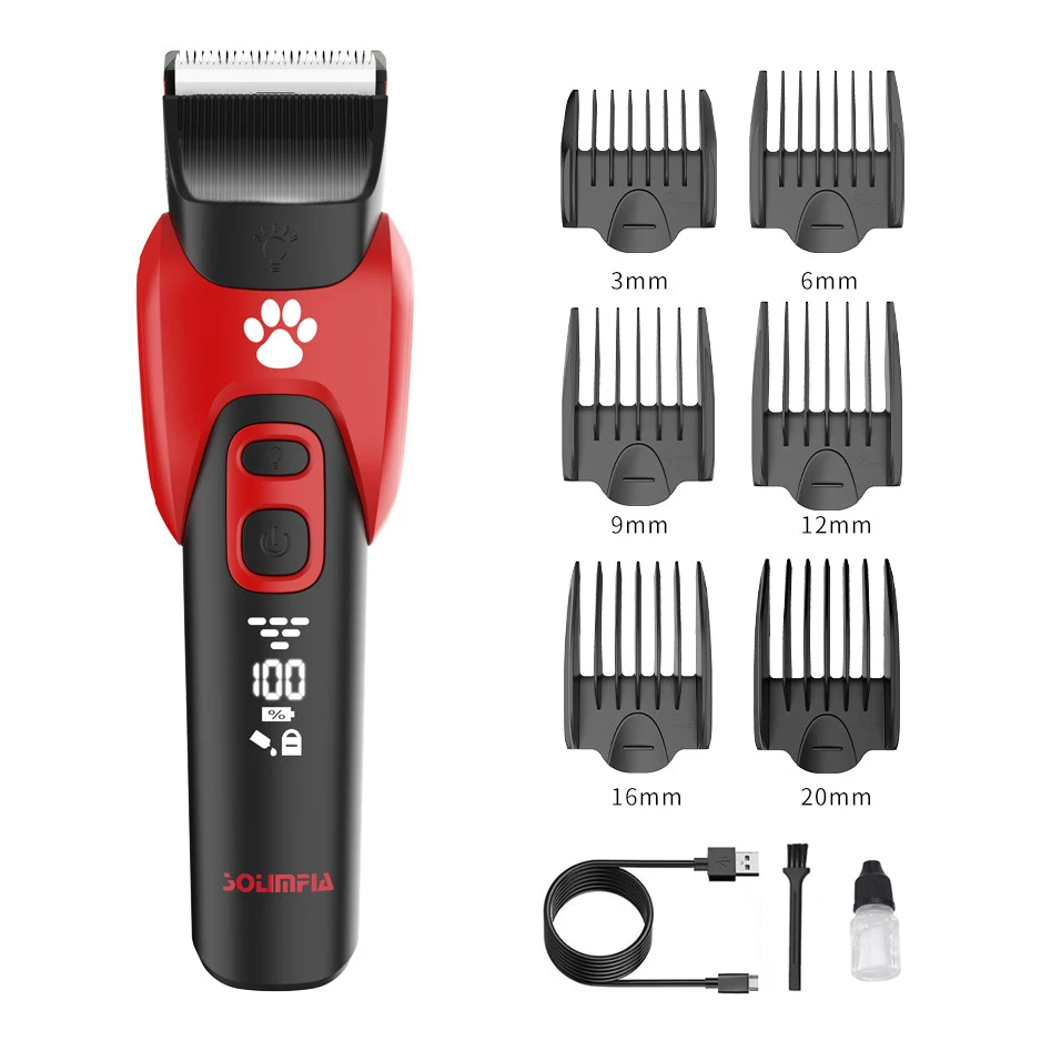 Pet Hair Trimmer Dog Hair Trimmer Dog Clipper Pet Clipper Hair Trimmer Electric Professional Pet Hair Clipper Big Dog Trimmer Shaver Rechargeable Animal Cats Hair Trimmer Cutting Machine for Sheep