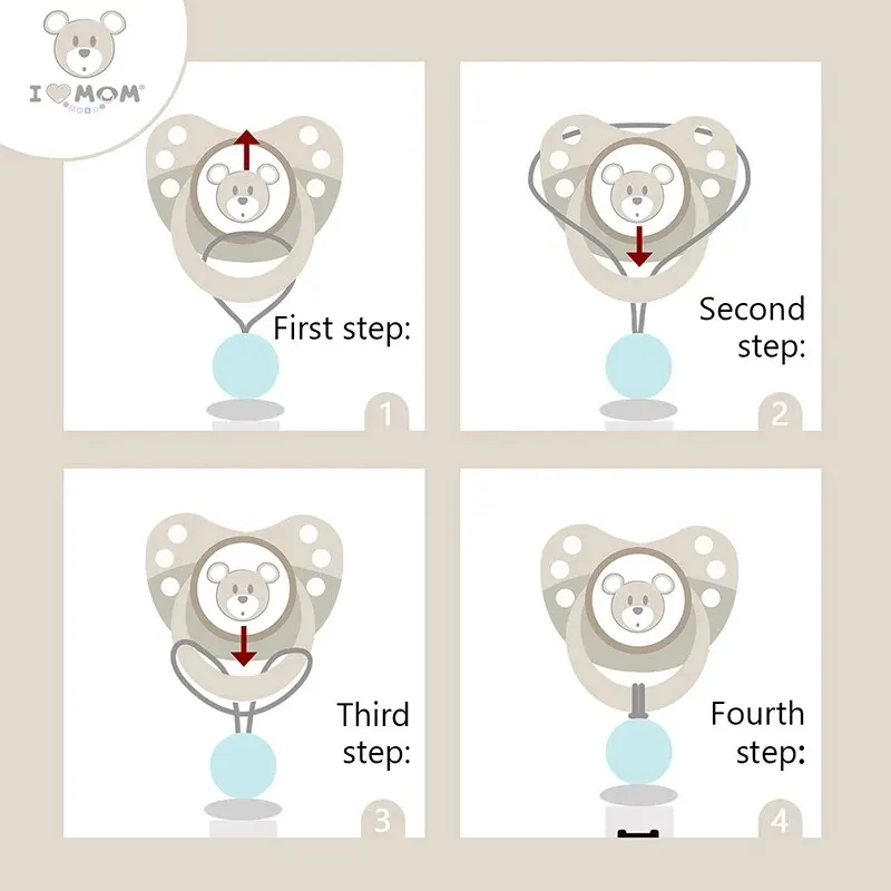 Pacifier clip Baby Crochet Children Pacifier Chain Teething Glue Diy Cartoon Animal Chain Proof Stroller Pendant