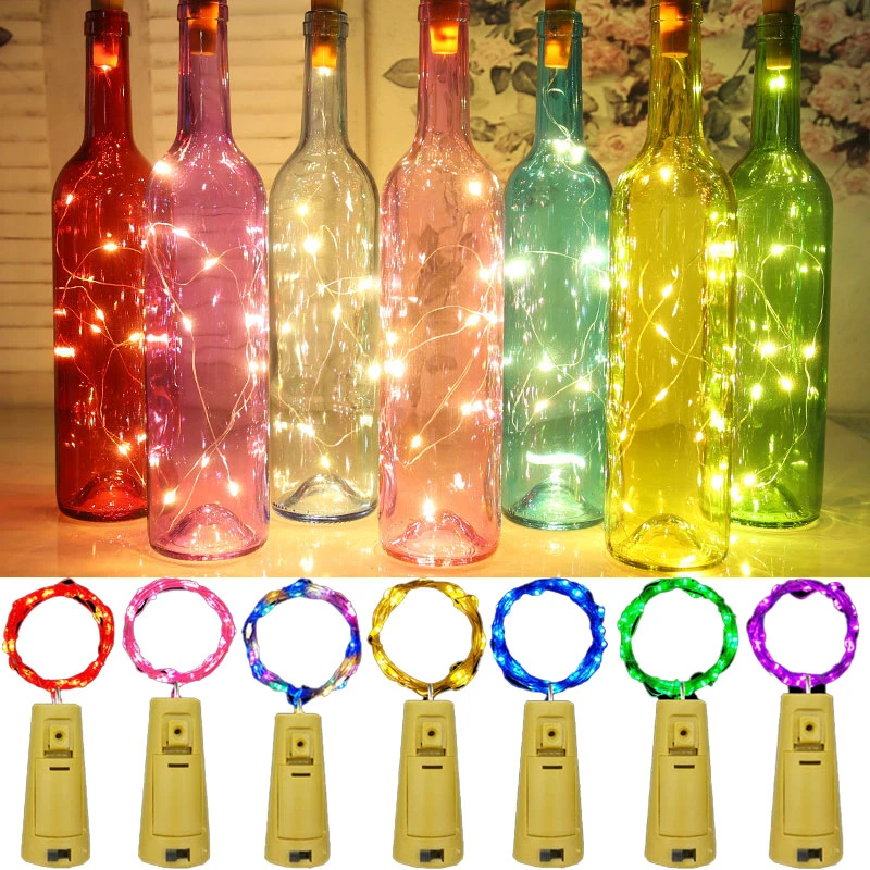 Fairy Light 5pcs/lot Led Copper Wire Wine Bottle Stopper String Lights
