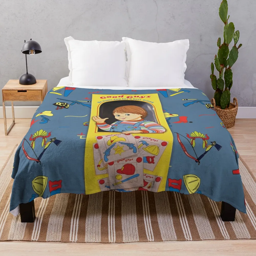 

The Good Guys - Childs Play ft. Chucky Throw Blanket Decorative Beds Giant Sofa halloween Beautifuls Blankets