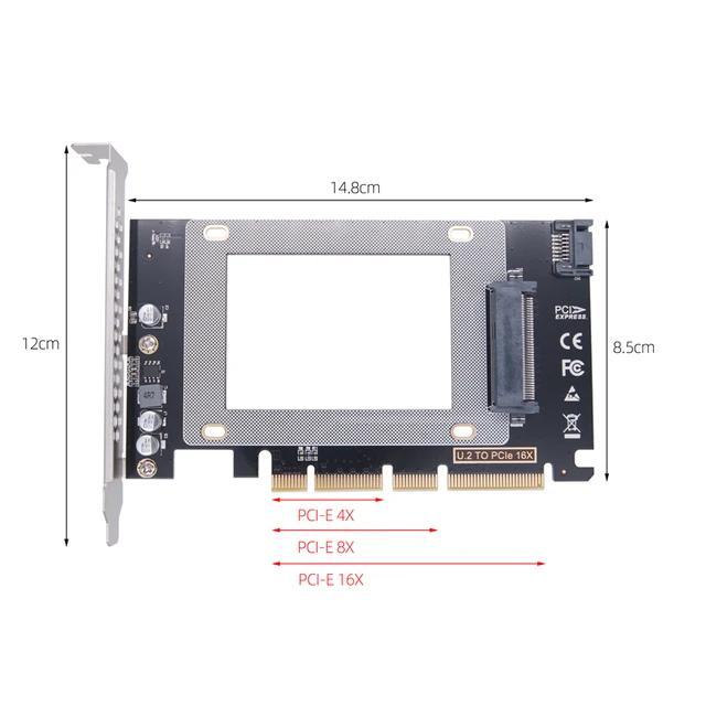 Adapter, U.2 to PCIe - 2.5' U.2 NVMe SSD - Drive Adapters and Drive  Converters, Hard Drive Accessories