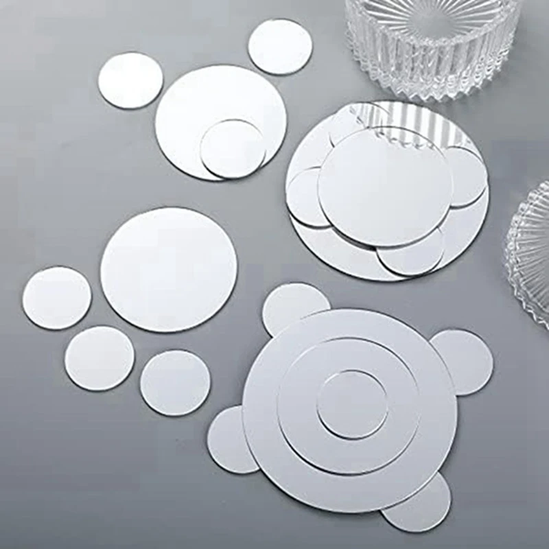 100 Pieces Mini Size Round Mirror Small Round Mirror Adhesive Mirror Round  Craft Mirror Tiles For Crafts Easy To Use - AliExpress