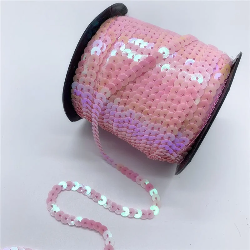 6mm Sequin Handmade DIY Sequin Lace Clothing Accessories, 4.5 Meters Long Connected Stage Performance Costumes, Pearl