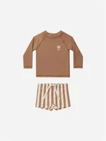 High Quality Summer 2024 swimsuit Boys Long sleeve Swimsuit set Kids Vacation beach shorts Swimsuit shorts RC 2