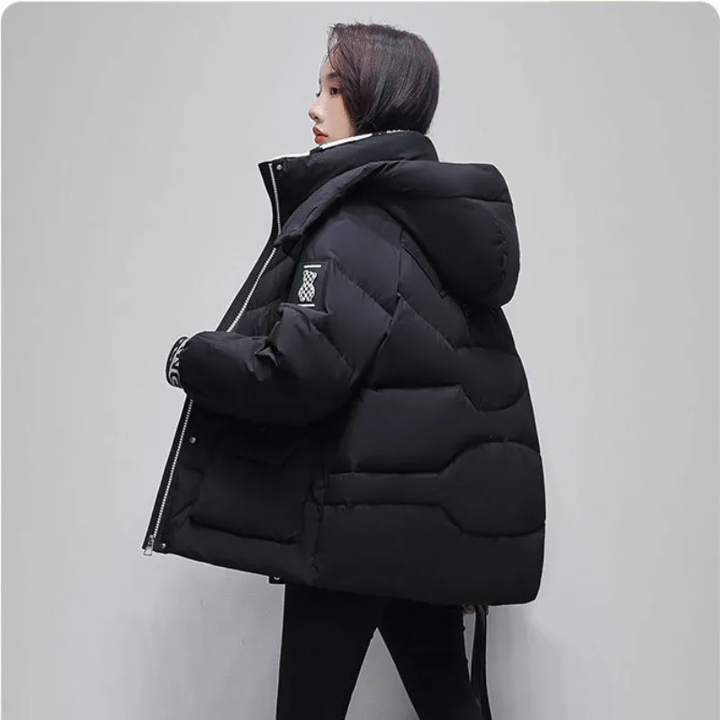 2023 New Women Down Jacket Winter Coat Female Warm Thick Parkas Loose Large Size Outwear Stylish Casual Hooded Overcoa M-XL