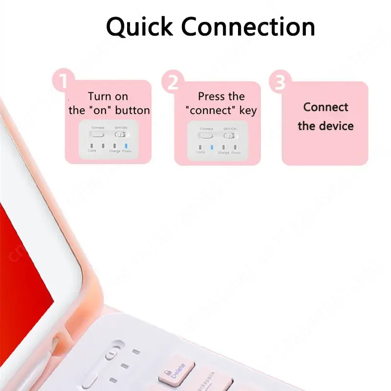 Clavier Bluetooth-compatible Azerty Francais Keyboard for iPad Xiaomi Lenovo Tablet Russian Spanish Teclado Wireless Keyboard