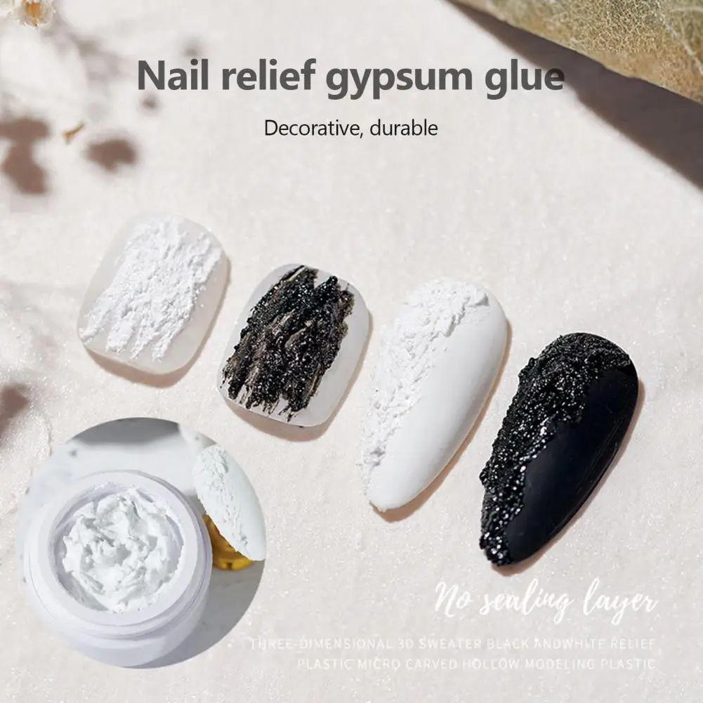 Practical Painted And Carved Portable 3D Design Manicure Gypsum Glue Multifunctional Gel Nail Polish Manicure Store Supply