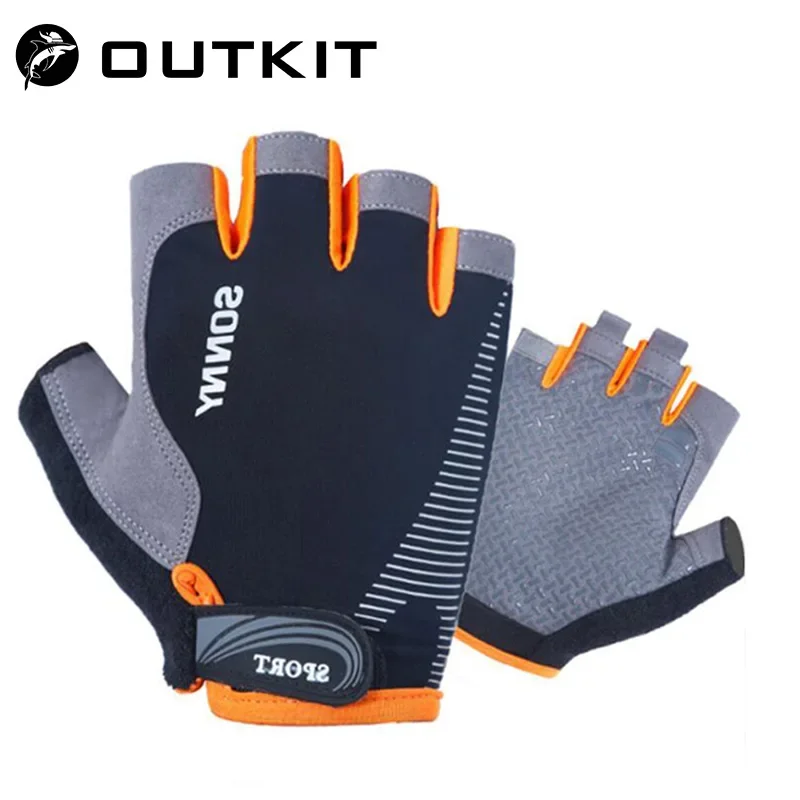 Cycling Gloves fingerless gloves 1Pair Half Finger Cycling Gloves Anti-slip Anti-sweat Gel Bicycle Riding Glove Shock Proof Road Mountain Bike Gloves for Men