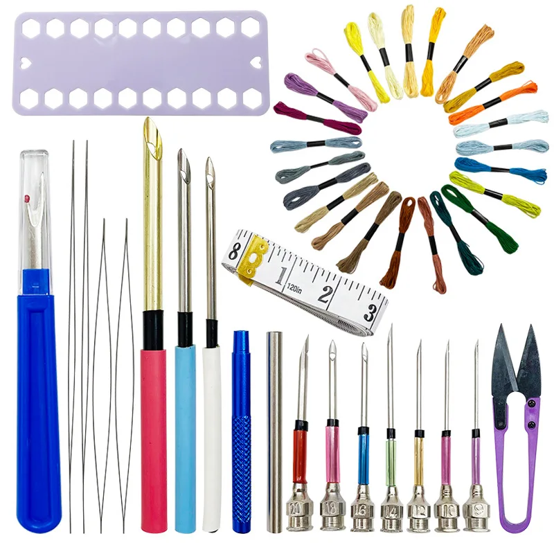 

1 комплект нитеров для вышивки, инструмент для рукоделия, дырокол, игла для вышивки, набор инструментов для рукоделия, шитье своими руками