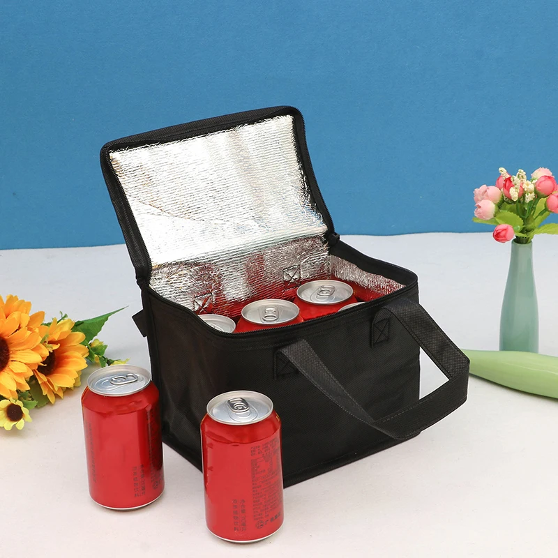 1PC Portable Lunch Cooler Beer Delivery Bag Folding Insulation Picnic Ice Pack Food Tote Thermal Bag Drink Carrier Insulated Bag 2