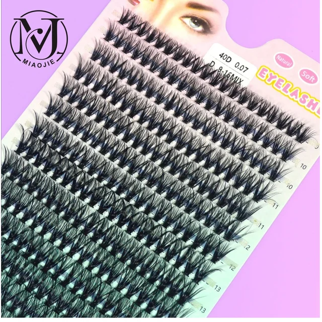 MJ 280 PCS Individual Lashes Cluster DIY Lash Clusters 10D 20D 30D 40D D Curl 9-16mm Cluster Lashes DIY Individual Eyelashes