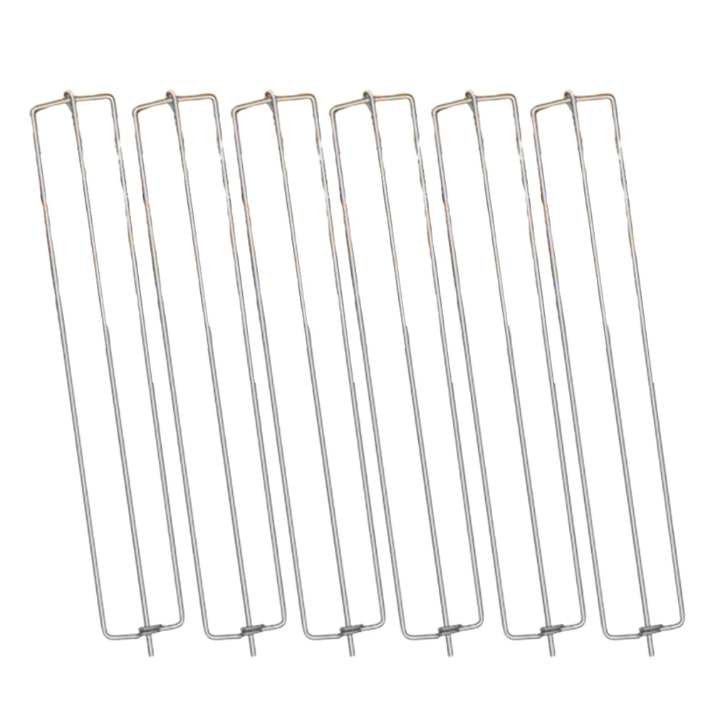 

Silver Easy Cleanup BBQ Forks BBQ Chicken Wings Clamp Wing Rails BBQ Chicken Wings BBQ Tool Set Clamp Wing Rails