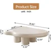 Cute Cream White Coffee Table - Cloud Design, 4 Legs, Small Sofa End Table for Living Room 2
