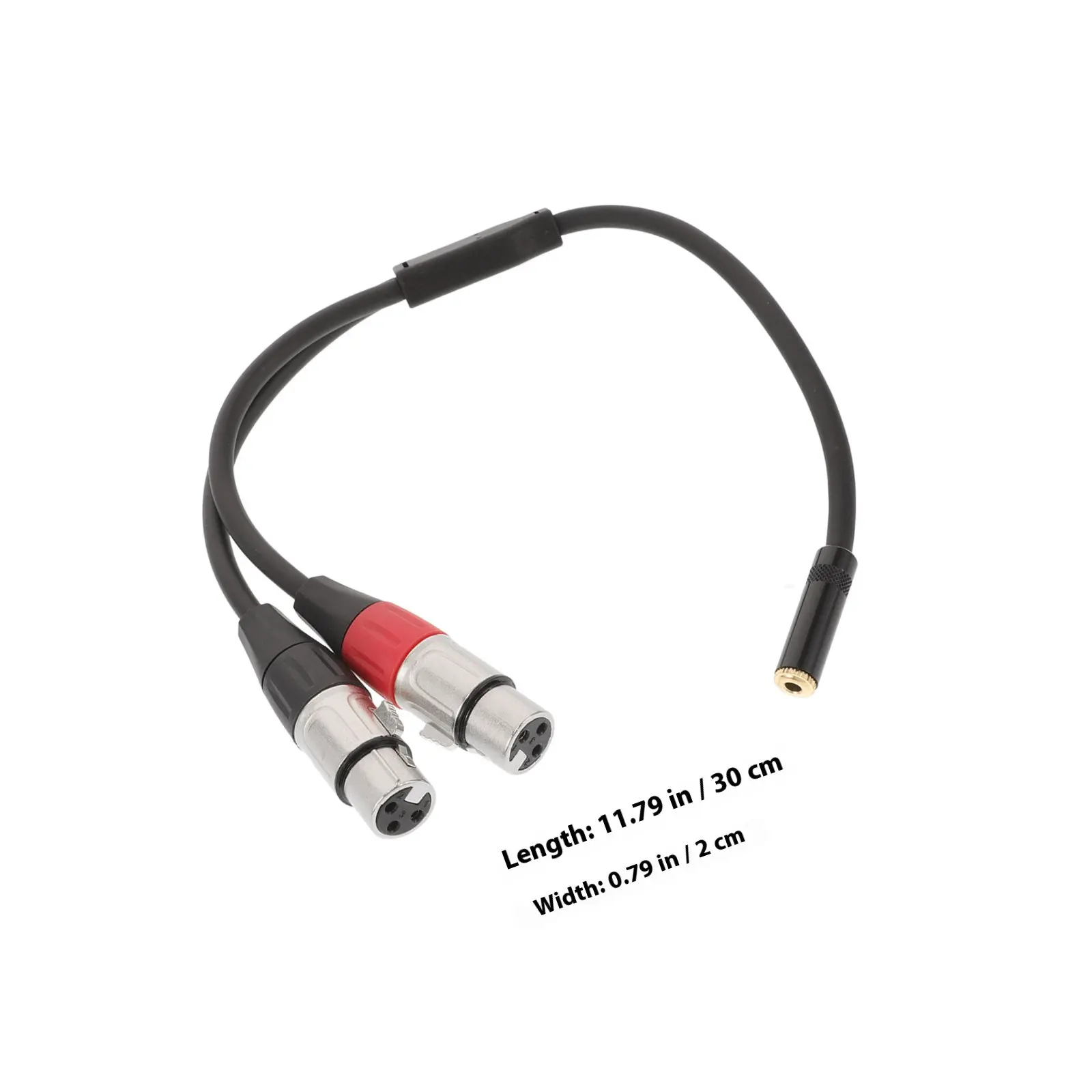 0. 밸런스드 XLR Y 스플리터 케이블 3.5mm TRS - 듀얼 3핀 XLR 암 커넥터, 금도금, 이중 차폐, 오디오 녹음 및 라이브 방송용