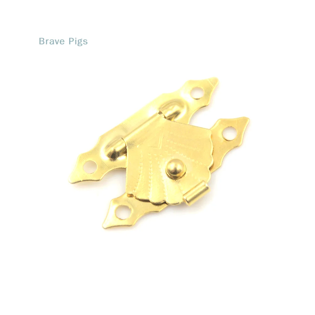 Description Picture 3 of itemAntique Wooden Case Hasp Jewelry Gift Box Decorative Hasp Latch For Furniture Jewelry Gift Box Decorative Hasp Latch Antique