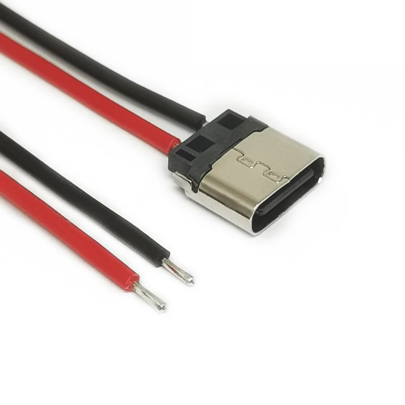 

1pcs USB Type-C 2P Welding Wire Female Connector Cable For Mobile Phone Charging DIY USB Jack charging socket
