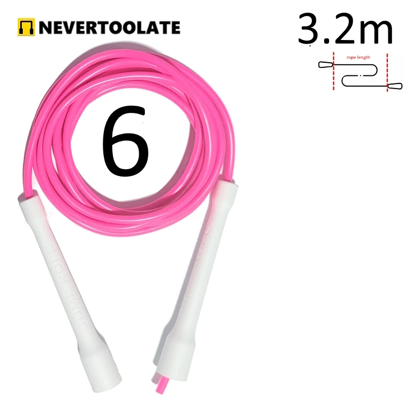 Long CC handle 15cm robust anti break easy hold beginner soft pvc jump rope skip freestyle elevate excersise fitness 3