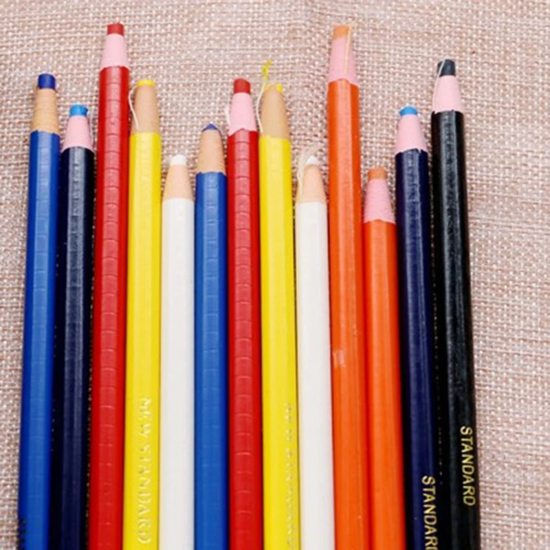 DXAB 12Pcs Peel off China Markers Grease Pencils for Mechanical Wax Pencil Marking 3