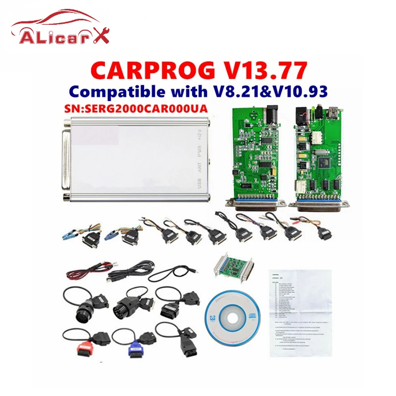 

Latest Carprog Full V 13.77 Compatible With V10.93 V8.21 Adapter Programmer Reset IMMO Repair Tool With Keygen Online