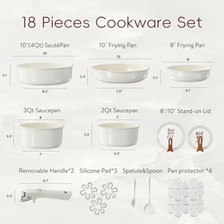 18-Piece Ceramic Cookware Set 2