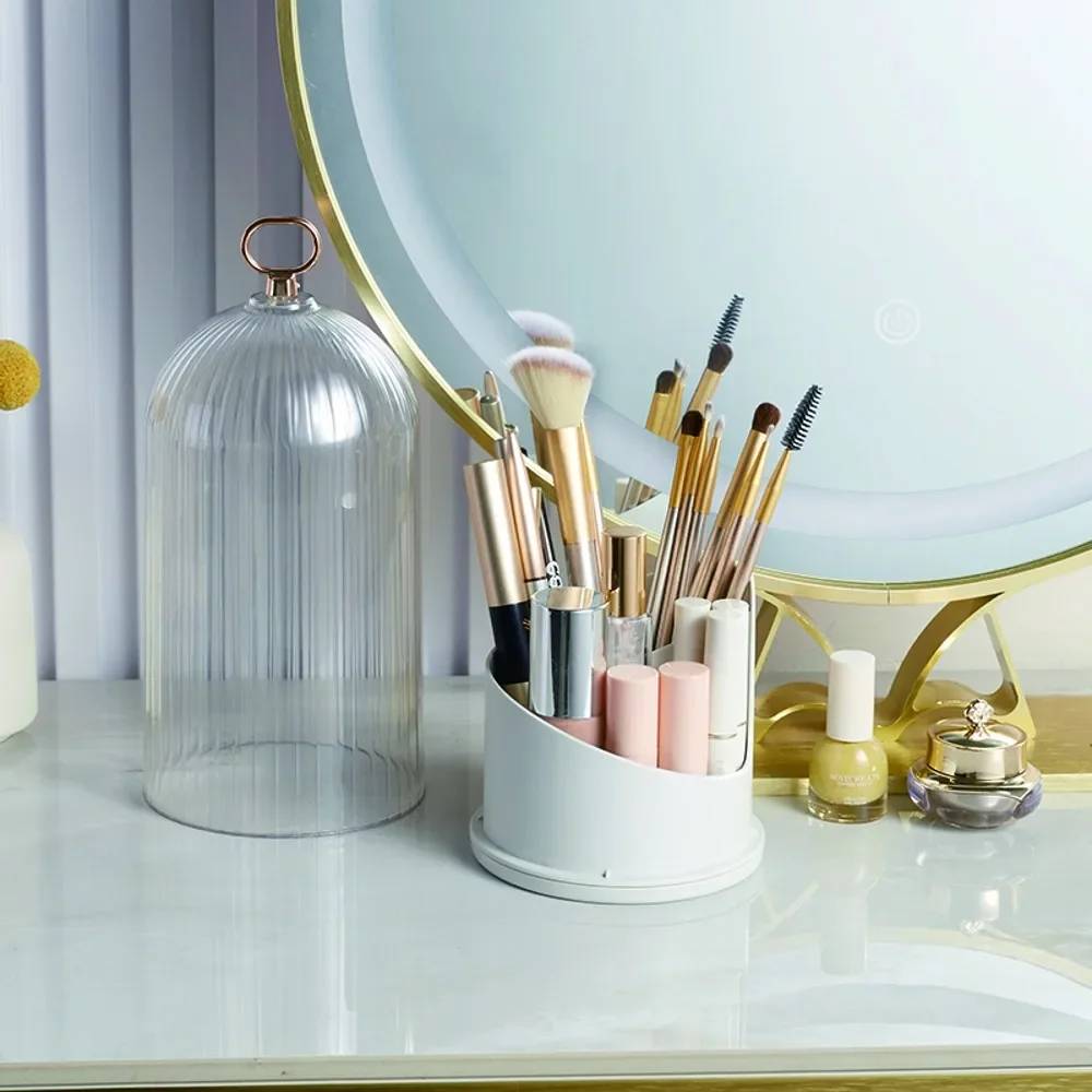 Makeup Brush Holder With Lid Makeup Tool Organizer Lid And Dust Makeup Brush Storage Nail Storage Organizer 3