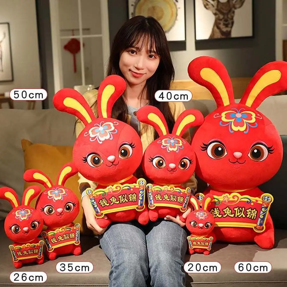 

Chinese New Year Rabbit Animal Dolls Plush Animal Toy Mascot Rabbit Doll Bunny Plush Doll Rabbit Year Mascot Rabbit Plush Toy