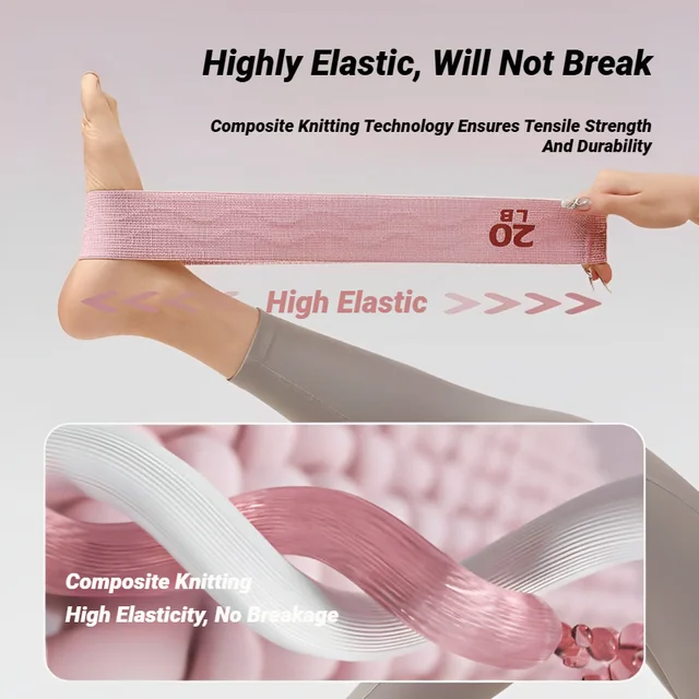 Elastic Workout Bands Anti-Slip Squat Portable Glute Thigh Yoga Gym Equipment Resistance For Legs And Butt Hip Booty Fitness