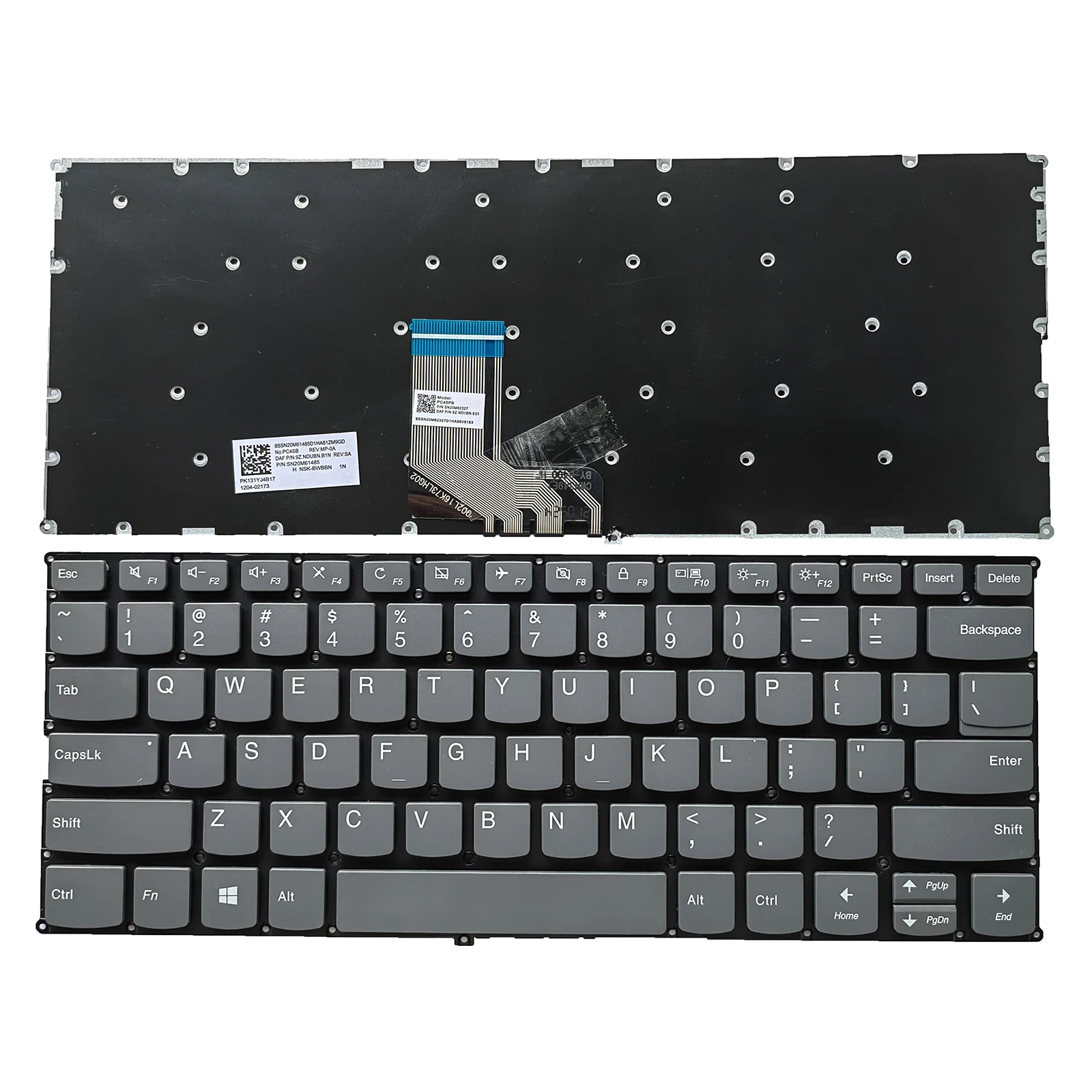 

US Keyboard for Lenovo IdeaPad 720s 14ikb 720s 14ikb Gray Without Frame