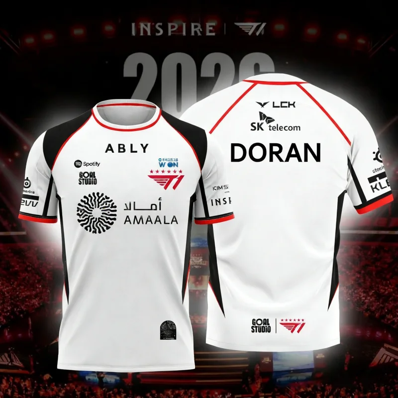 2026 NEUES T1 ESPORTS TEAM TRIKOT FAKER FAN SOMMER KURZARM FÜR GAMING-ENTHUSIASTEN OUTDOOR-SPORTBEKLEIDUNG Strand Surfen – Detail 4