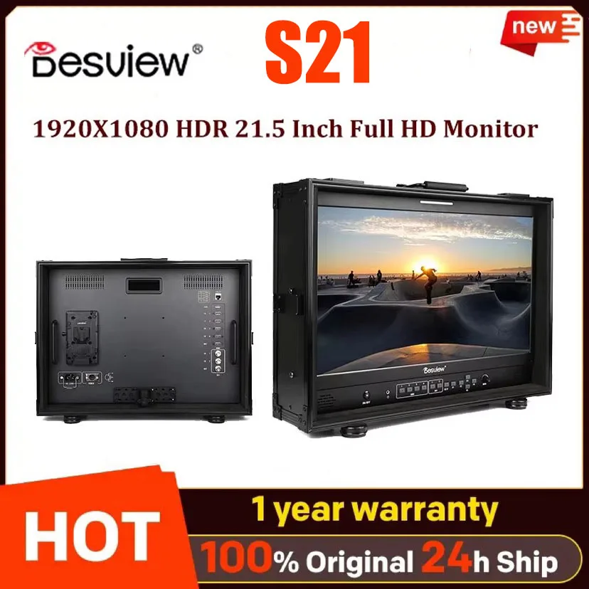 .Desview S21 HDR 21.5'' Full HD Professional Director Monitor IPS 1000nits Display Support 4K HDMI-/ 3G-SDI In/out