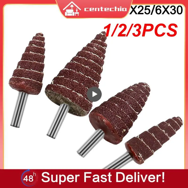 123PCSShank80GritTaperedConeGrindingHeadSandpaperFlapWheels