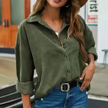 

Women's Clothing Shirt 2022 Spring New Solid Color Long Sleeve Turn Down Collar Single Breasted Loose Casual Women Fashion Top