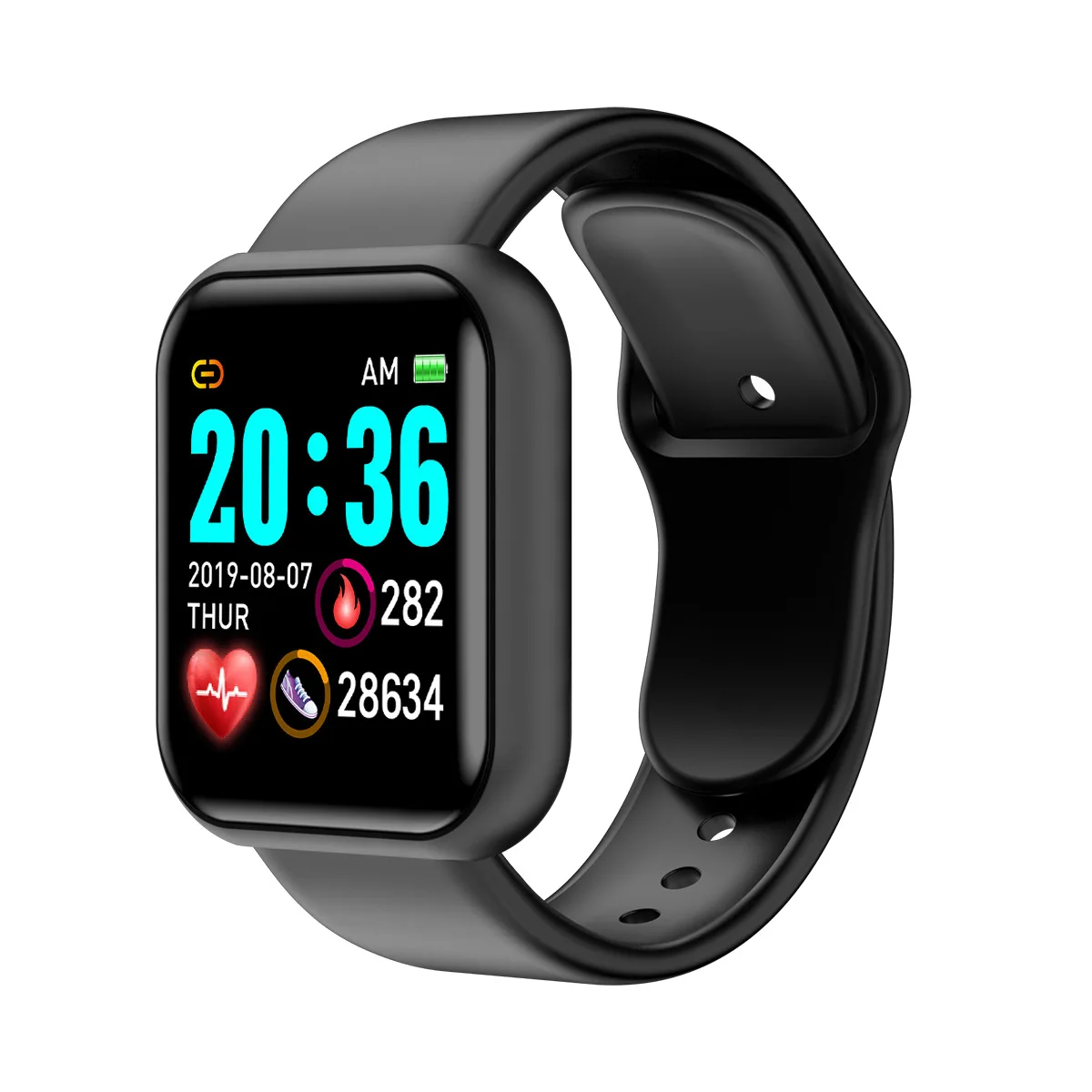 Y68 Smart Watch Men Women Kids Heart Rate Blood Pressure Monitor Call Notification Sports Tracker Smart Watches for IOS Android 