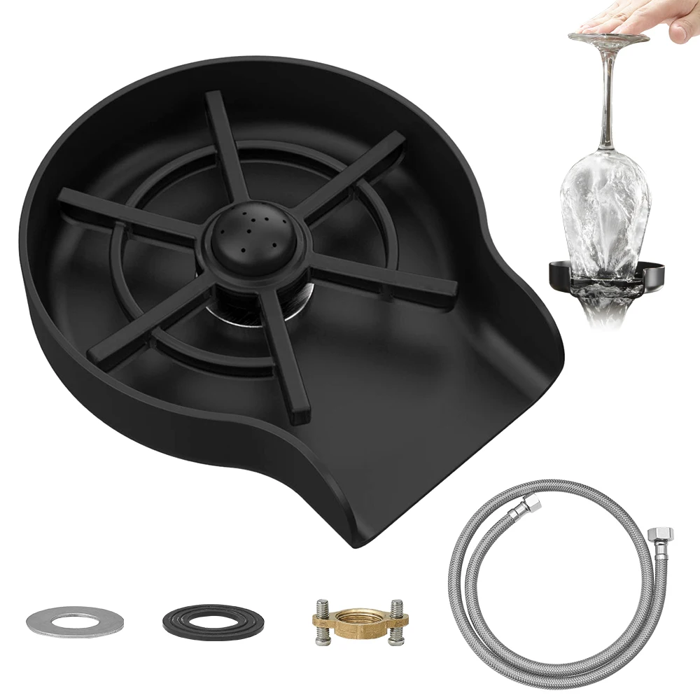 가정용 싱크대용 수도꼭지 유리 린서, 자동 컵 수세미 와셔 바, 커피 투수, 컵 세척 도구, 가정용 주방, G1/2