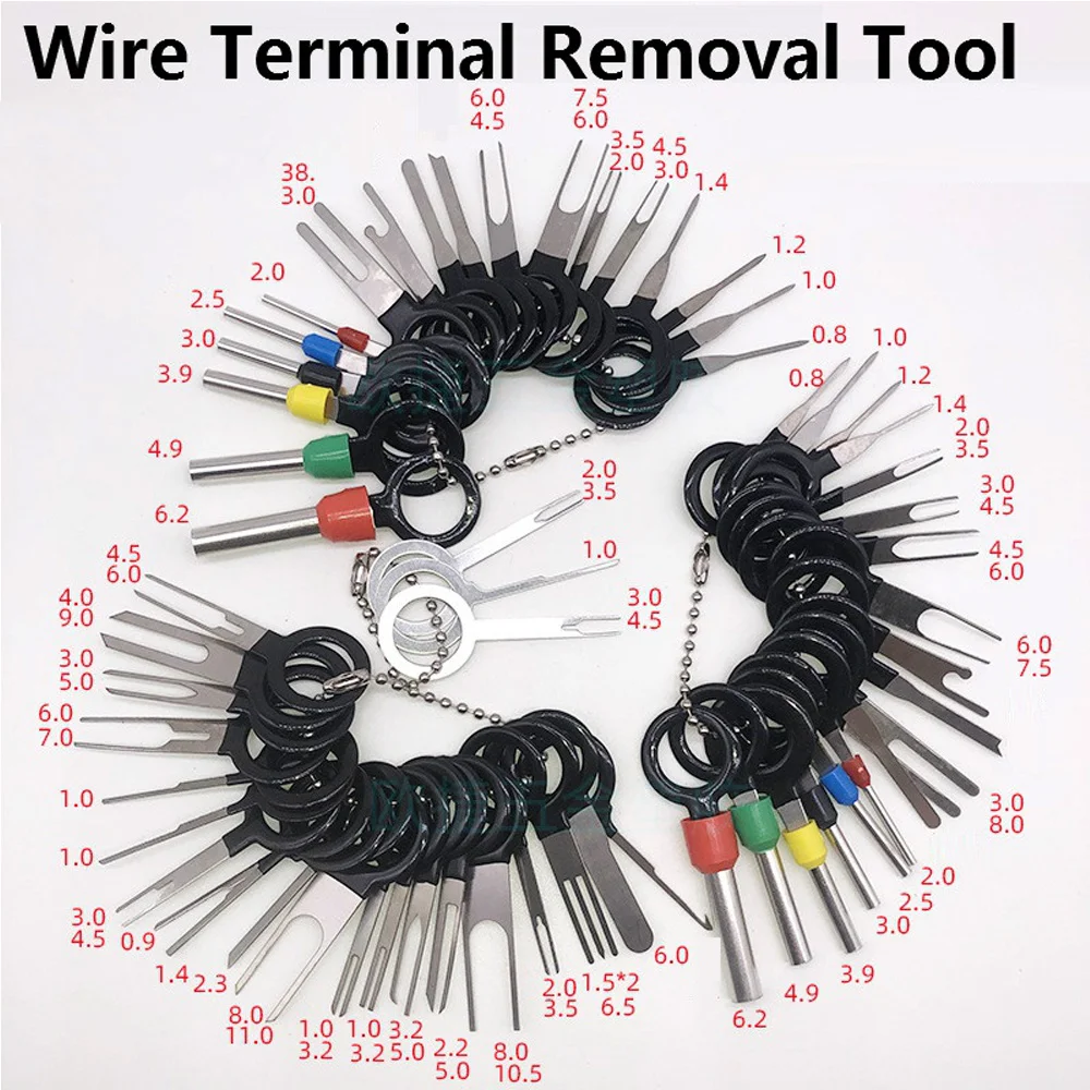 100pcs Puller Tool Motorist Kit Wires Pin Extractor Automotive Stylus Tooling Set Car Terminals Removal Auto Disassembly Tooling 3