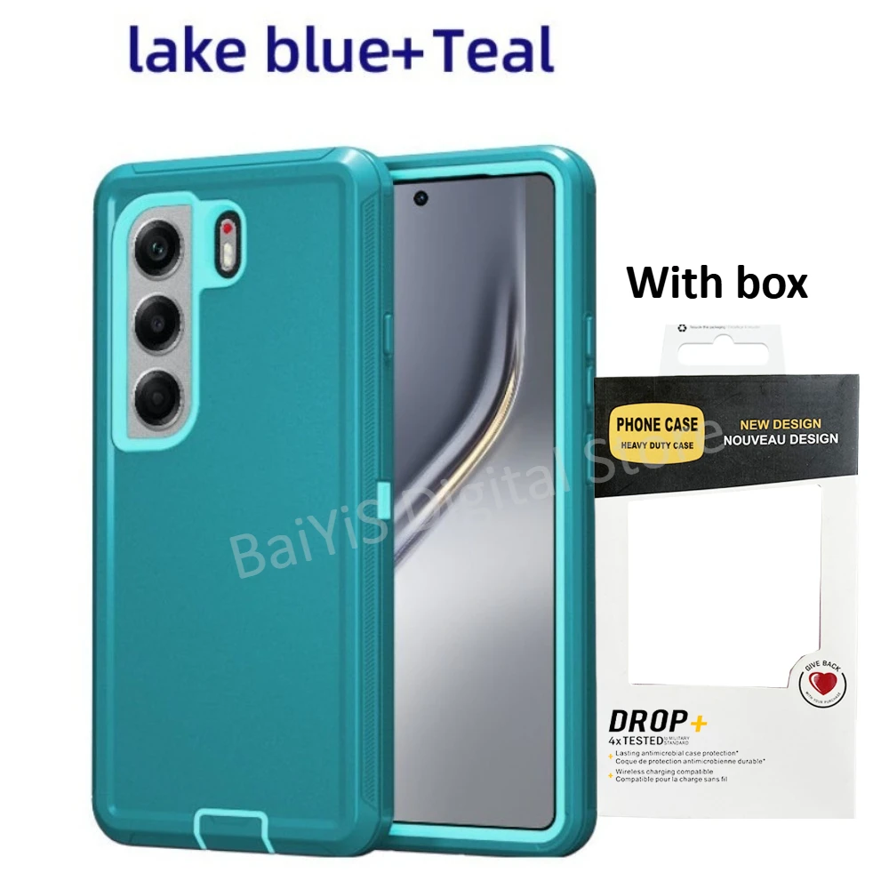 Rugged 3-Layer Protection Armor Case with Hybrid Defender Cover and Box