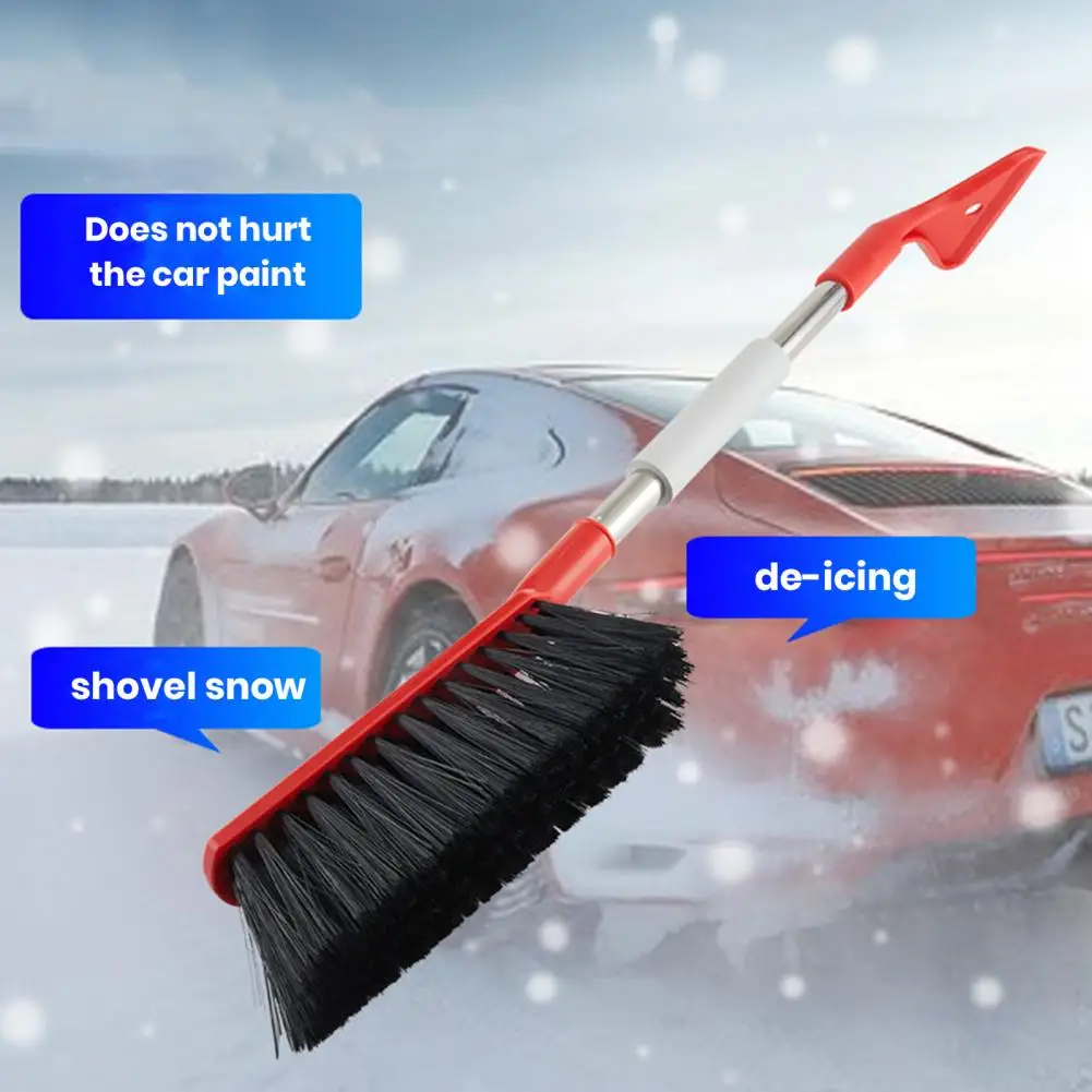 Solid Abs Auto Snow Shovel Car Snow Brush Ice Scraper Aluminum Alloy Handle Eva Sponge Grip Nylon